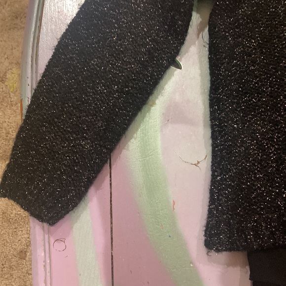 Jennifer Lopez Glitter Knit 3/4 Sleeve Sweater w/ Sheer Underlayer size XS NWOT - Picture 6 of 8